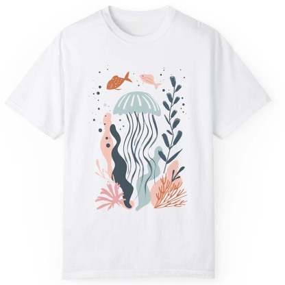 Comfort Colors Jellyfish Ocean Animal T-Shirt-carlalin