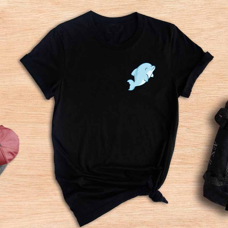 Pocket The Cute Dolphin Of Animal Lover Gift T-Shirt