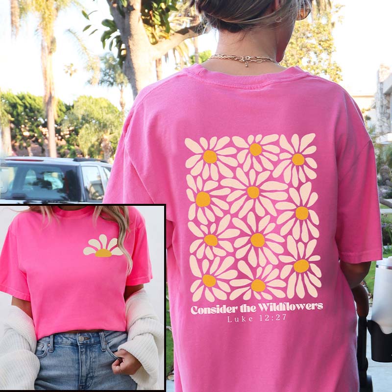 Flower Religious Flourish T-Shirt-carlalin