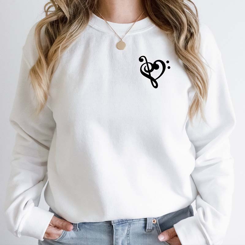 Musical Notes Crewneck Gift for Music Lover Sweatshirt 