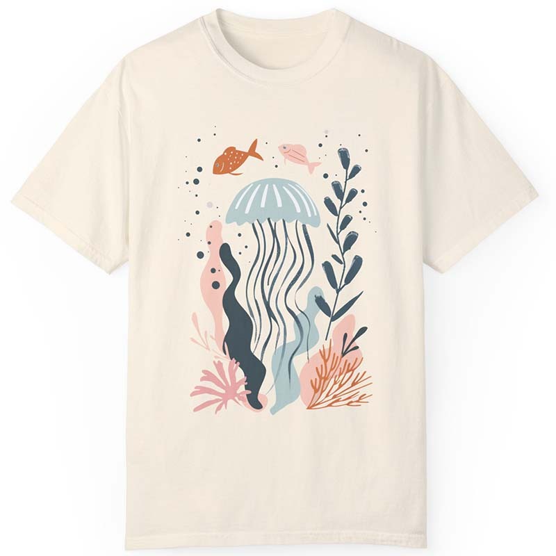 Comfort Colors Jellyfish Ocean Animal T-Shirt-carlalin