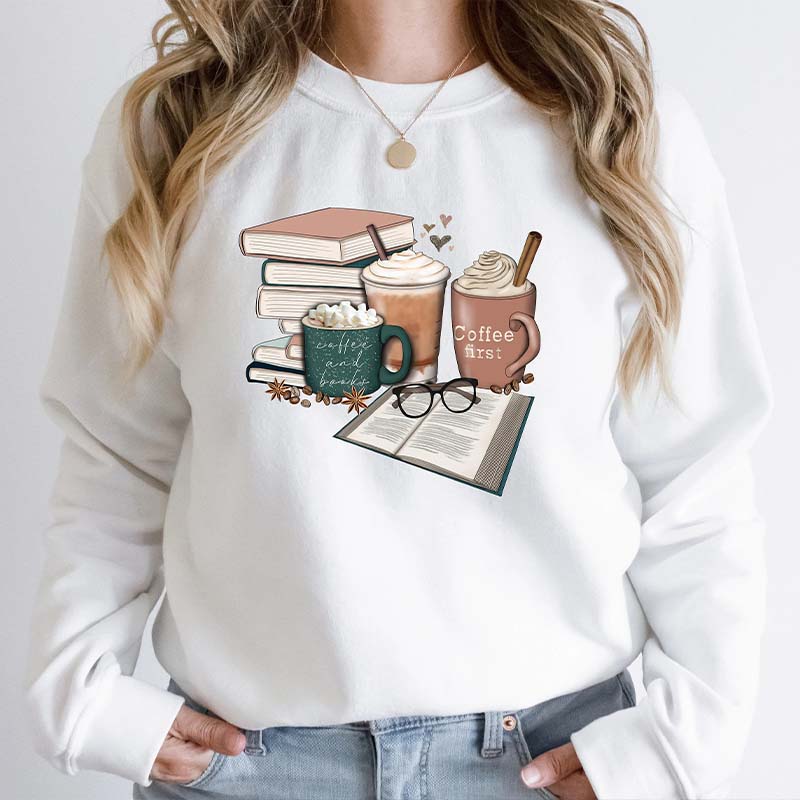 Librarian Of Coffee and Books Sweatshirt