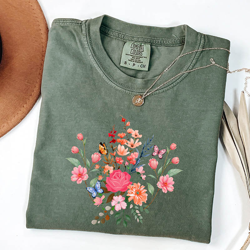 Cute Mothers Day Wildflower T-Shirt-carlalin