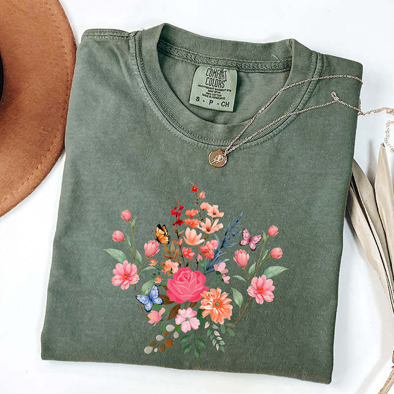 Cute Mothers Day Wildflower T-Shirt-carlalin