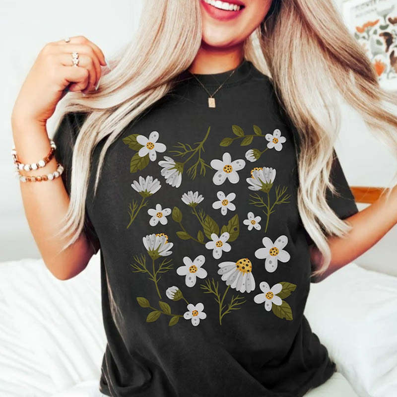 Daisy wildflower Mama Lover T-Shirt-carlalin