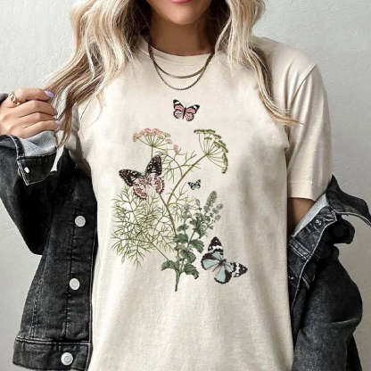 Wild Meadow Flower Nature T-Shirt-carlalin