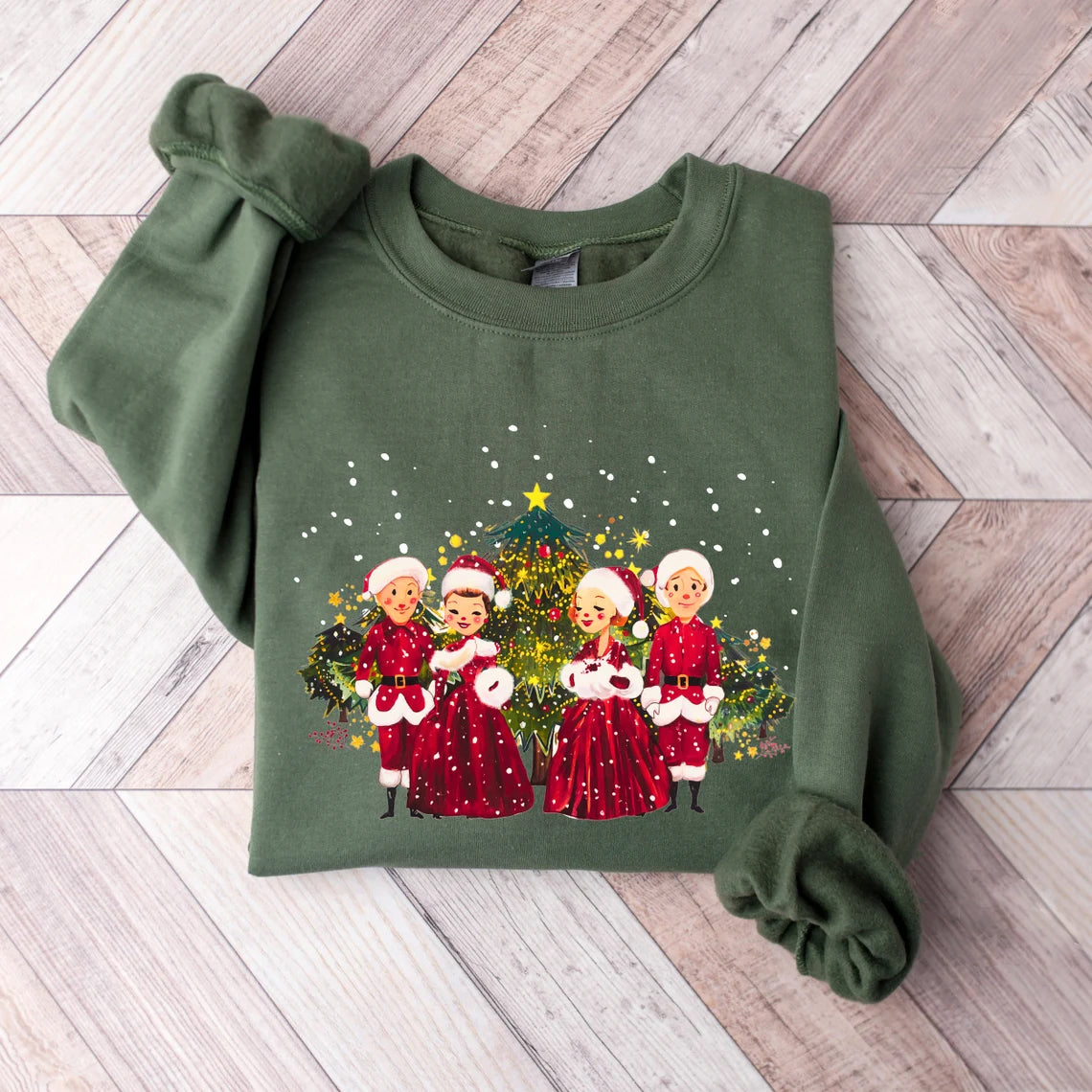 Women's Merry Christmas Printed Sweatshirt-carlalin