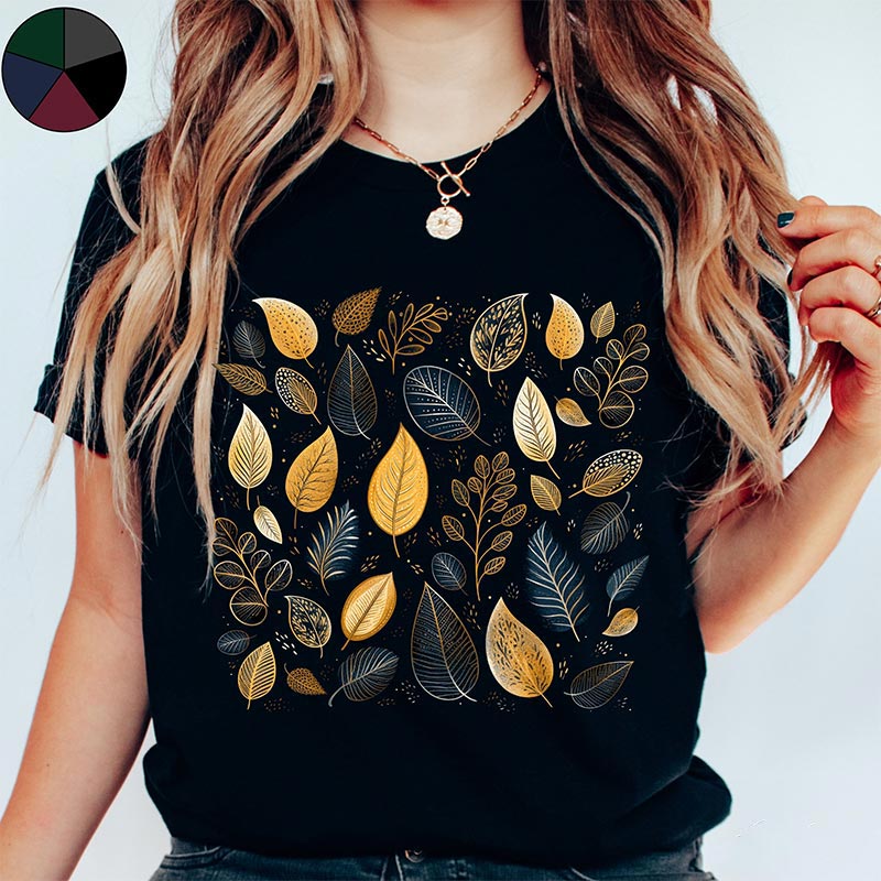 Fallen Leaves Nature Forest T-Shirt-carlalin