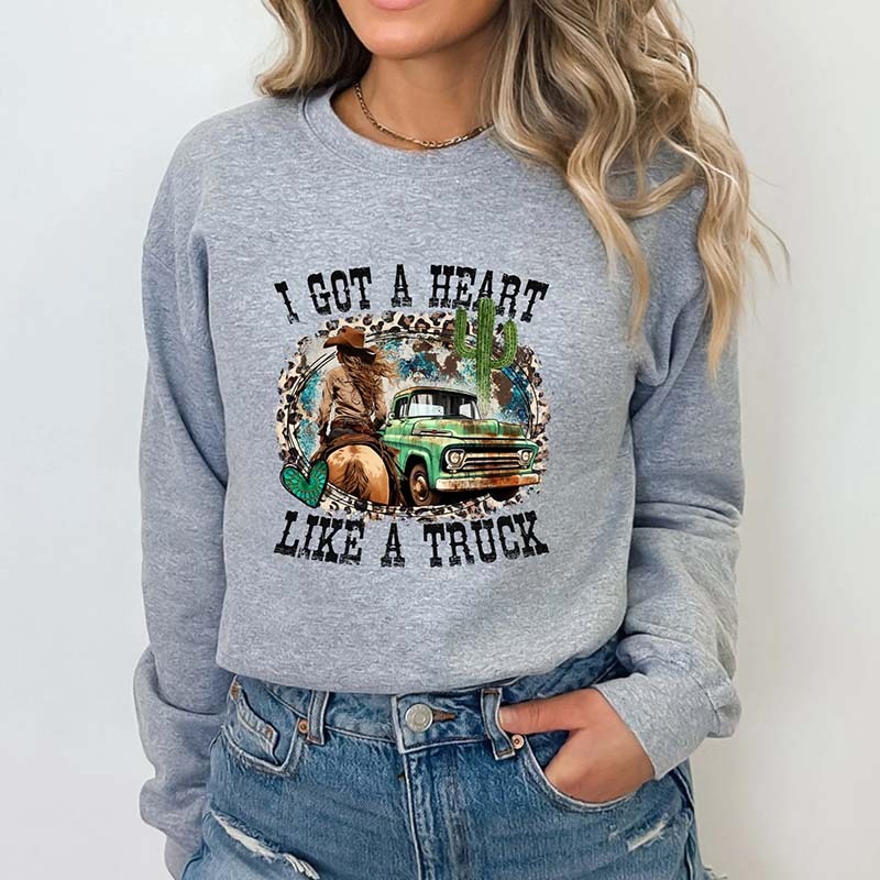 Heart Like A Truck Cowboy Sweatshirt