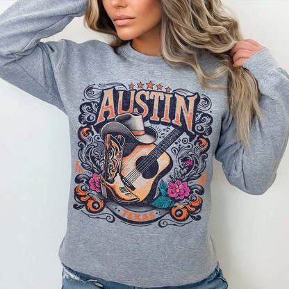  Austin Bachelorette Wild West Cowgirl  Country Music Sweatshirt