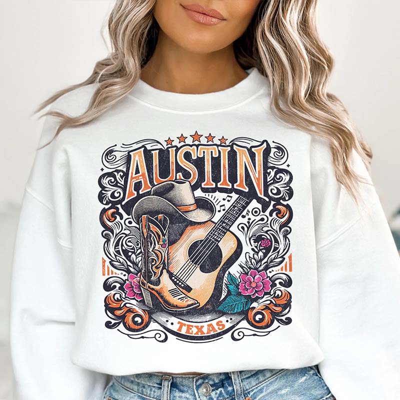  Austin Bachelorette Wild West Cowgirl  Country Music Sweatshirt