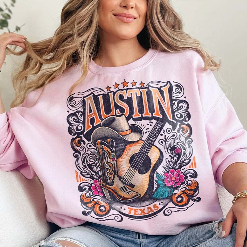  Austin Bachelorette Wild West Cowgirl  Country Music Sweatshirt