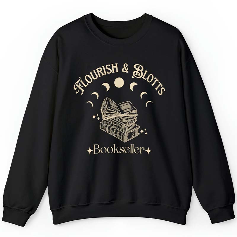 Flourish Blotts Magic Wizard Vintage  Sweatshirt, 