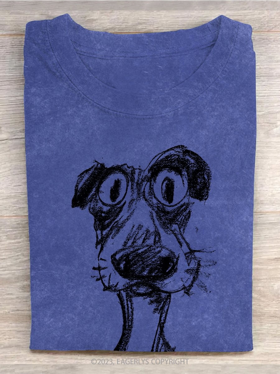 The Cute Dog Vintage T-shirt-carlalin