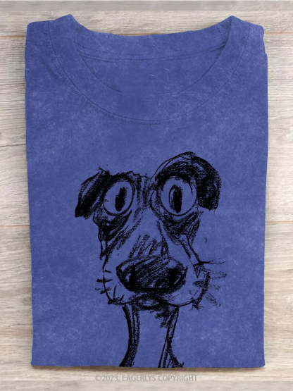 The Cute Dog Vintage T-shirt-carlalin
