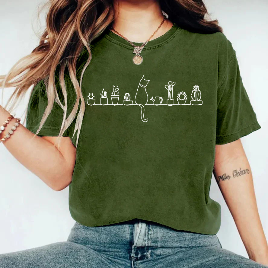 Cats and Plants T-Shirt-carlalin