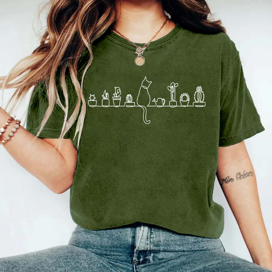 Cats and Plants T-Shirt-carlalin