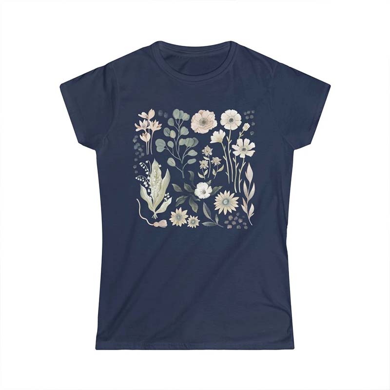 Forestcore Flowers Botanical T-Shirt-carlalin