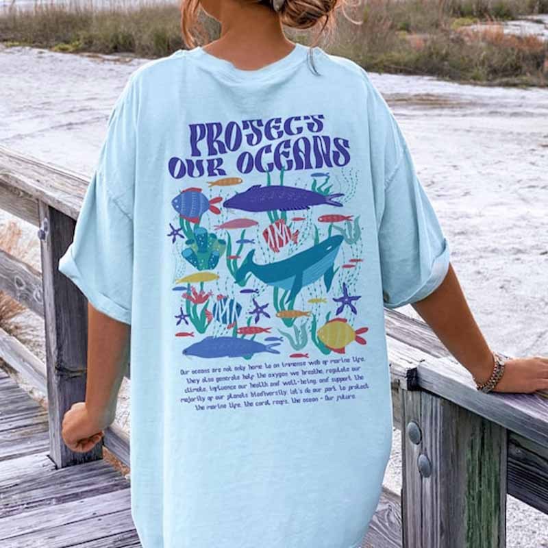 Protects Our Oceans  Fashion T-Shirt-carlalin