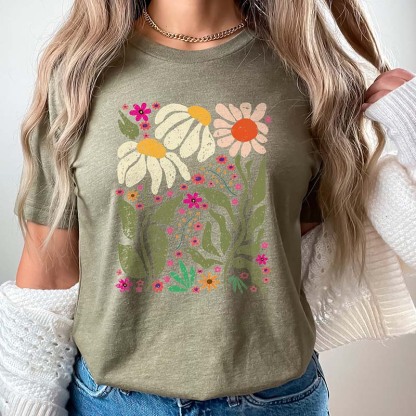 Wild Flowers  Gift For Ladies T-Shirts