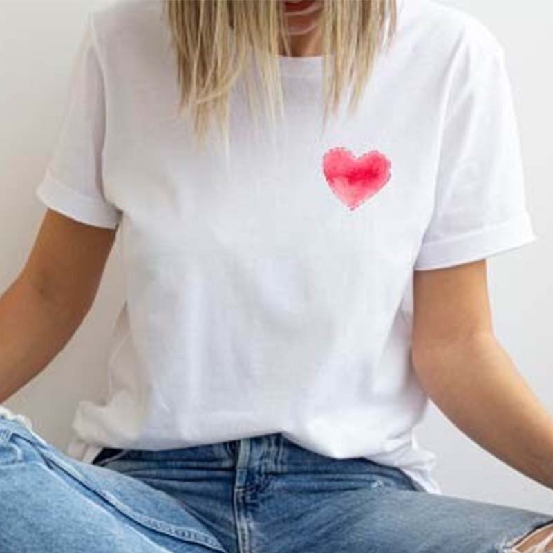 Pocket Size Watercolor Heart Health T-Shirt