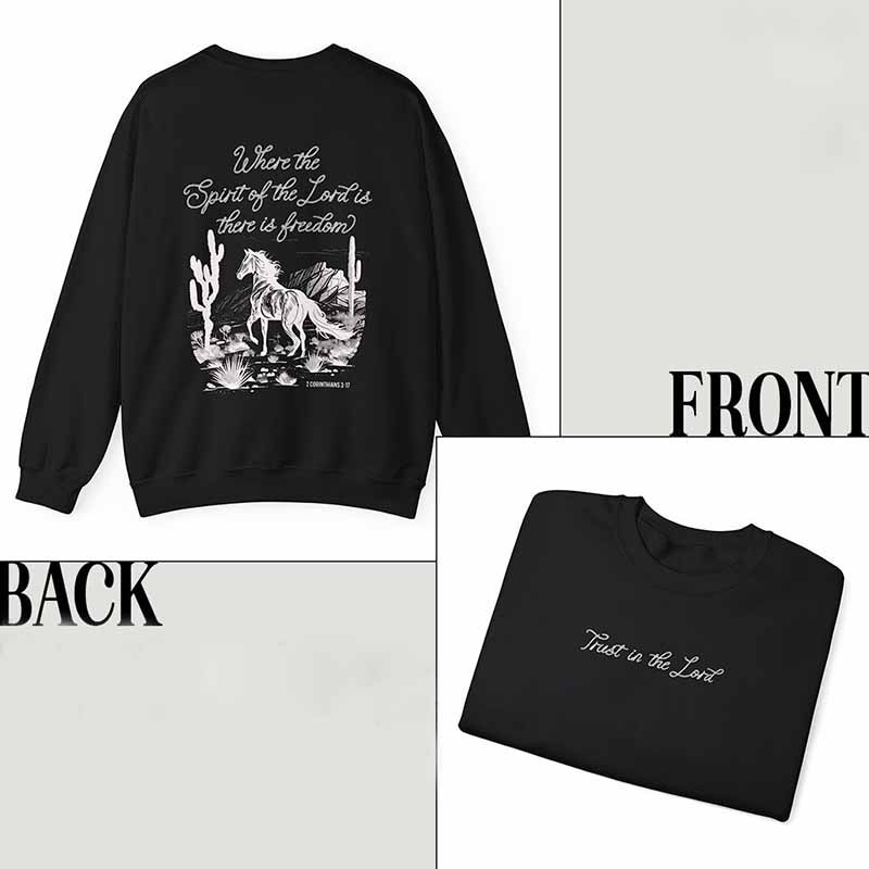 Western Horse Cowboy Sweatshirt-carlalin