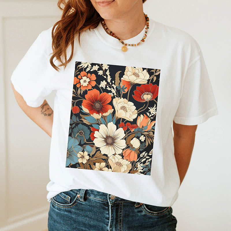 Fall Flowers Nature  Hippie T-Shirt-carlalin