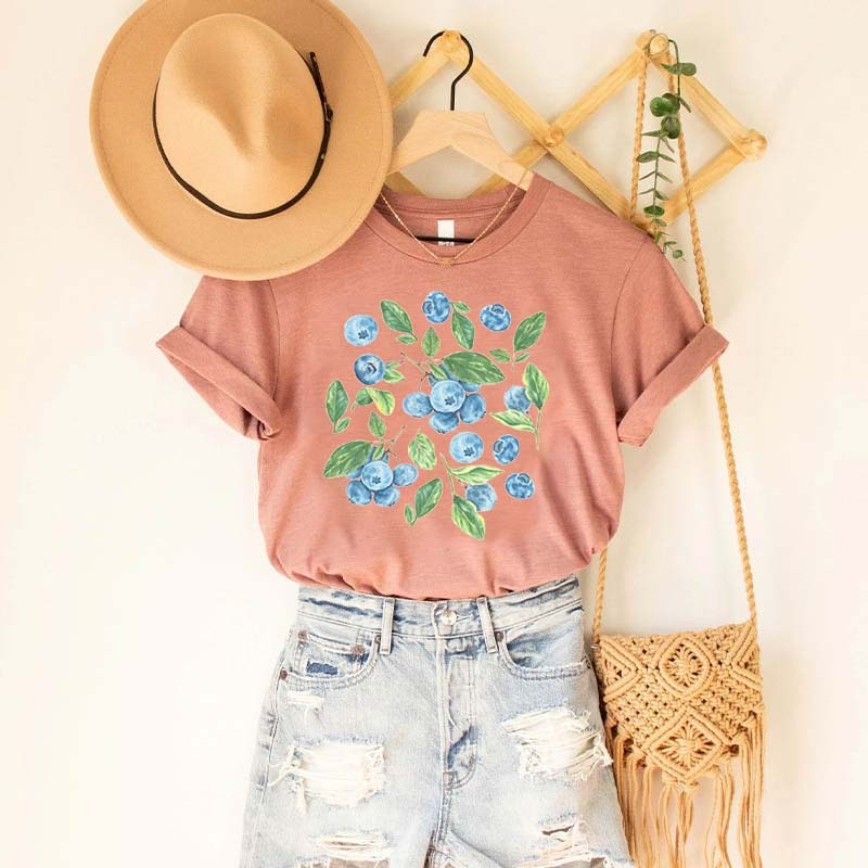Blueberries Fruit Lover Gift T-Shirt-carlalin