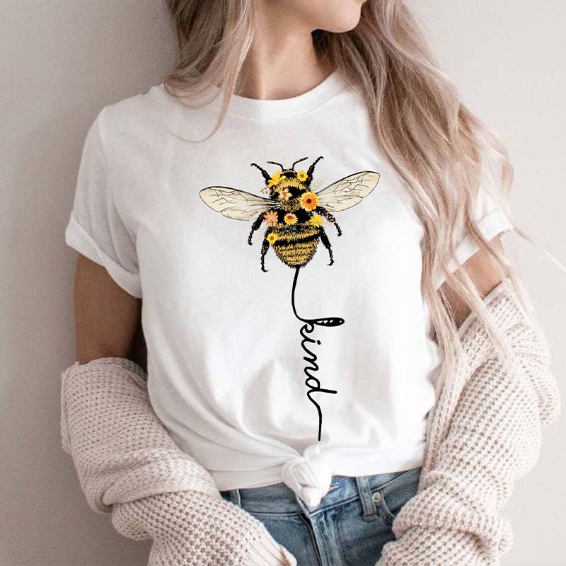 Be Kind Bee Positive Sunflowers T-shirt-carlalin