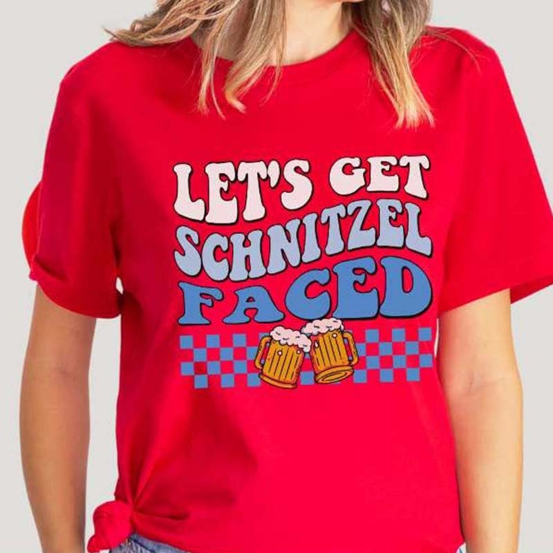 Let's Get Schnitzel Faced Oktoberfest T-Shirt
