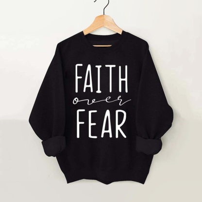 Faith Over Fear Vintage Gym Sweatshirt-carlalin