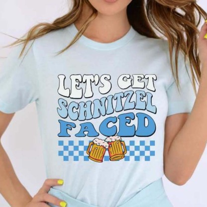 Let's Get Schnitzel Faced Oktoberfest T-Shirt