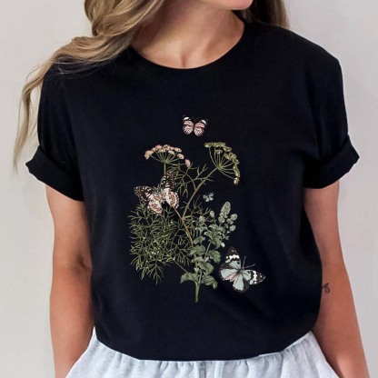 Wild Meadow Flower Nature T-Shirt-carlalin
