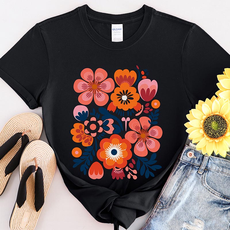 Flower Botanical Plant Summer T-Shirt-carlalin