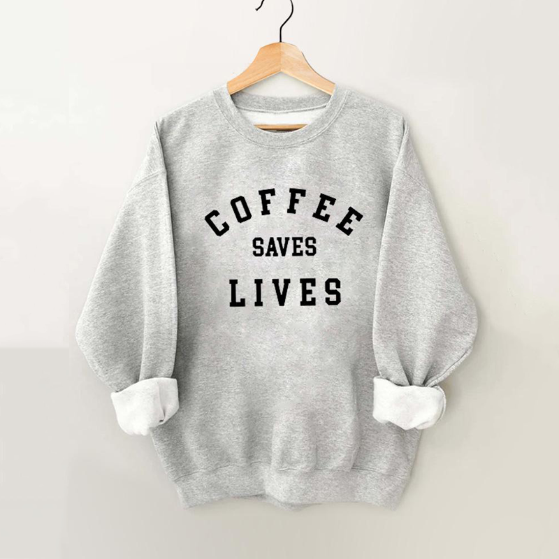 Coffee Saves Lives Vintage Gym Sweatshirt-carlalin