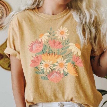 Wild Flowers Best Friend Gift Nature Lover T-Shirt-carlalin