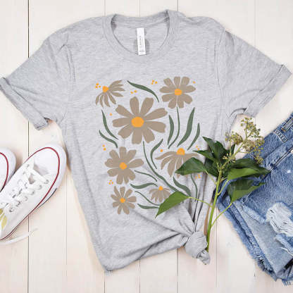 Womens Spring Wildflower T-Shirt-carlalin
