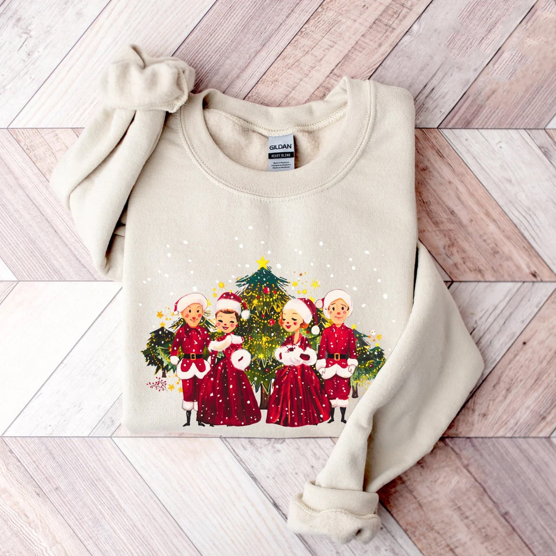 Women's Merry Christmas Printed Sweatshirt-carlalin