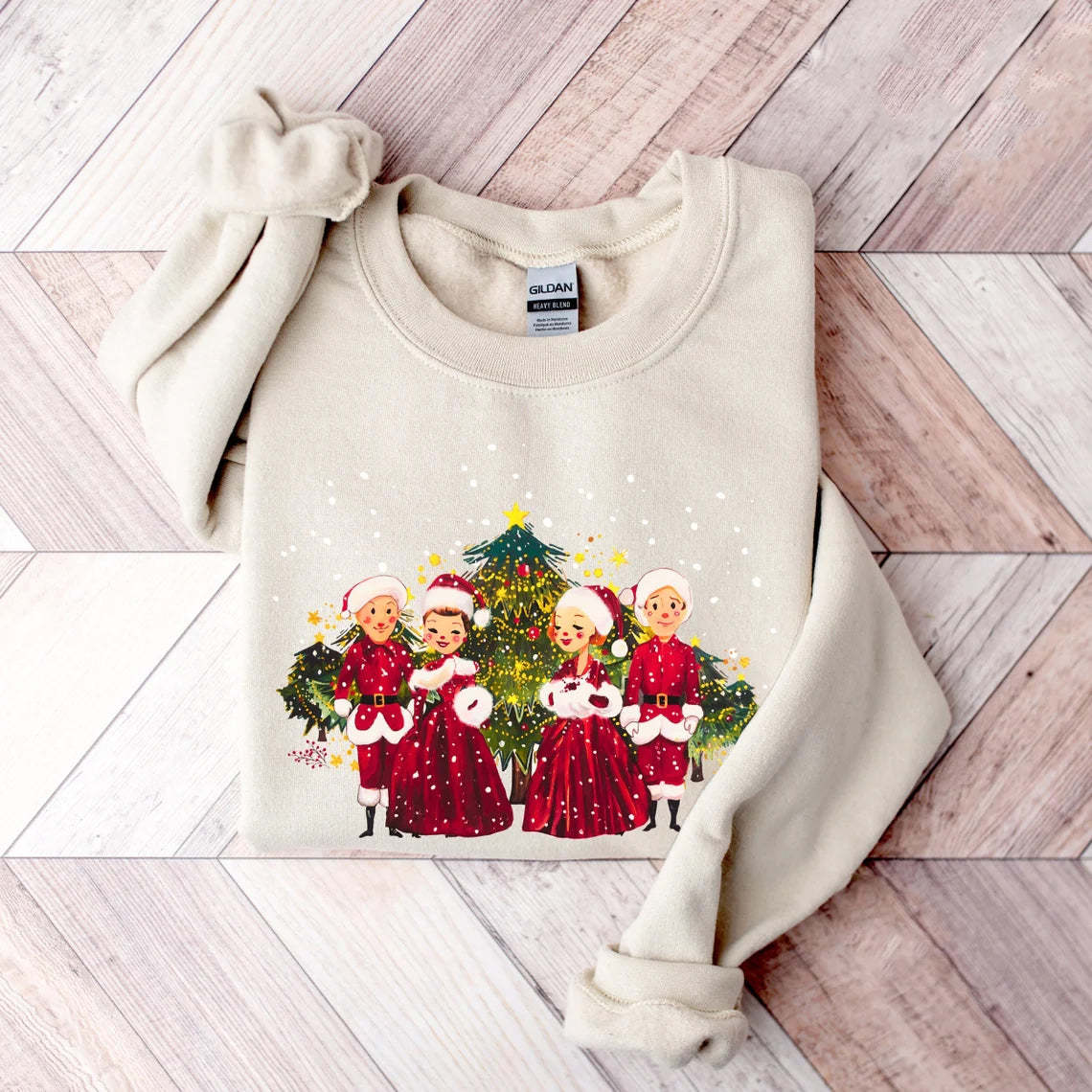 Women's Merry Christmas Printed Sweatshirt-carlalin