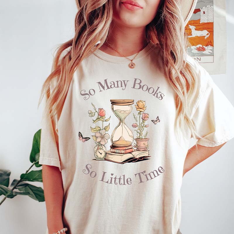 So Many Books So Little Time Bookworm T-Shirt-carlalin