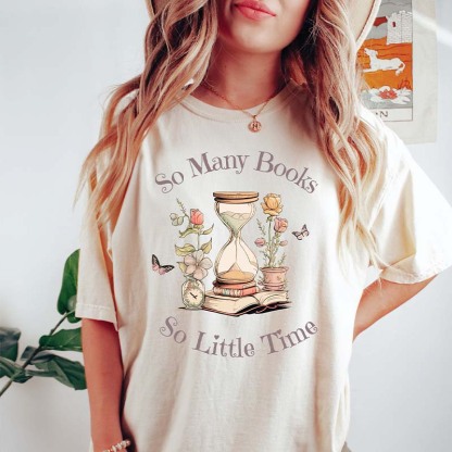 So Many Books So Little Time Bookworm T-Shirt-carlalin