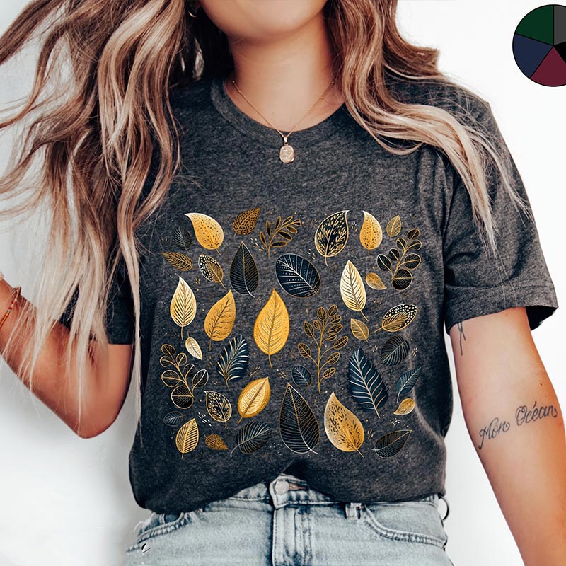 Fallen Leaves Nature Forest T-Shirt-carlalin