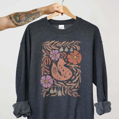 Boho Fall Cute Flower Sweatshirt-carlalin
