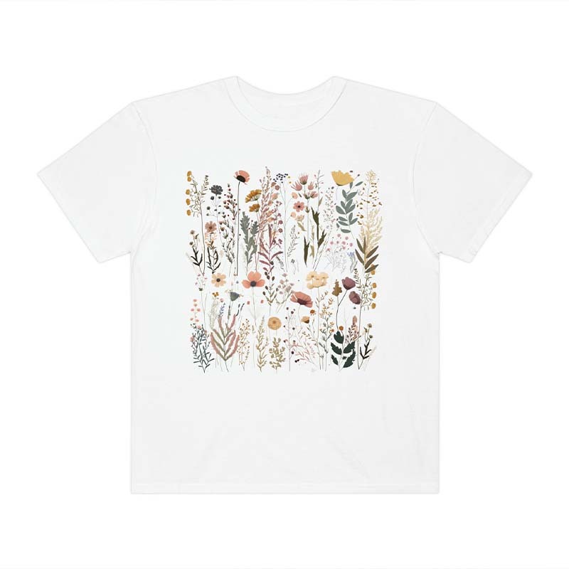 Pastel Floral Nature Garden Lover Gift T-Shirt-carlalin