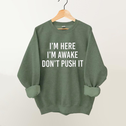 Don't Push It Vintage Gym Sweatshirt-carlalin