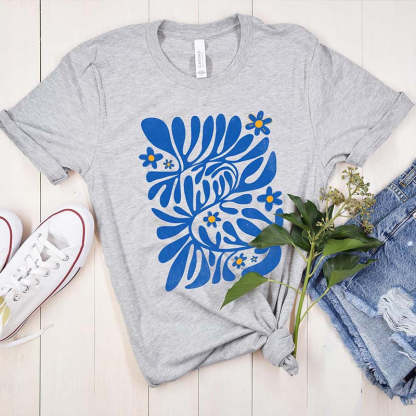 Boho Wildflowers Flower Market Matisse T-Shirt-carlalin