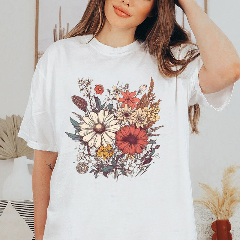 Botanical Wildflower Nature T-Shirt-carlalin