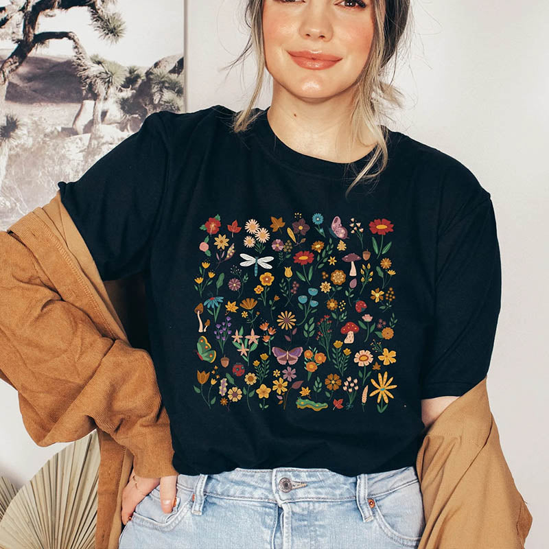Wild Flowers Ladies Gift T-Shirt-carlalin