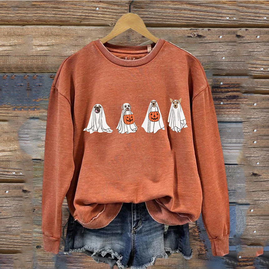 Сute Ghost Dog Sweatshirt-carlalin