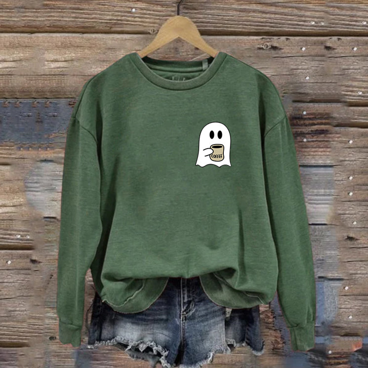 Cute Spooky Coffee Sweatshirt-carlalin